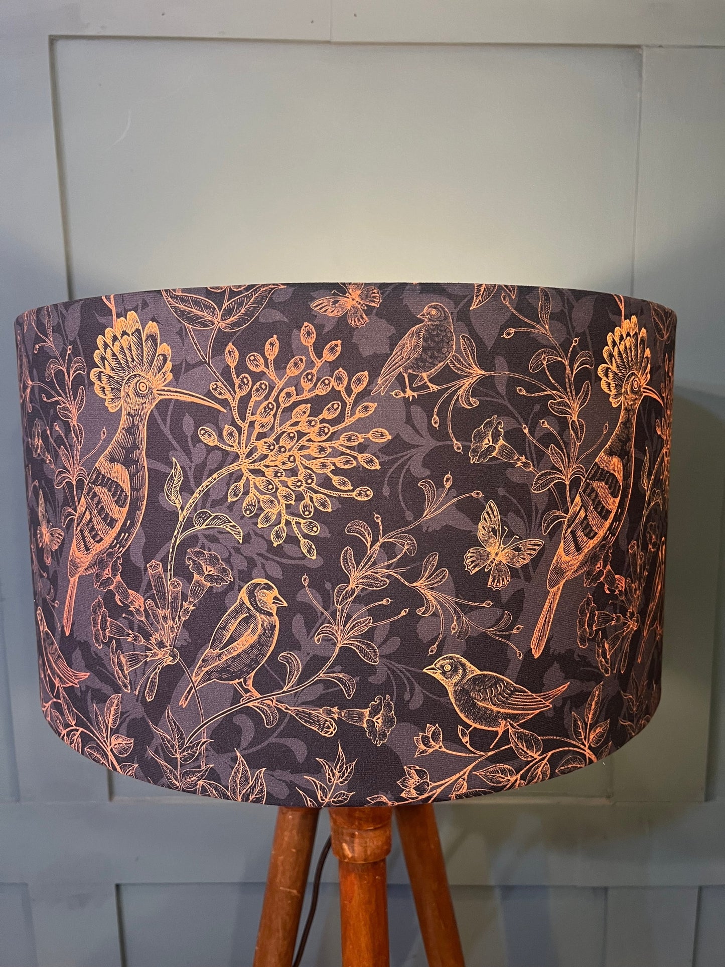 Rustic birds hoopoe lampshade