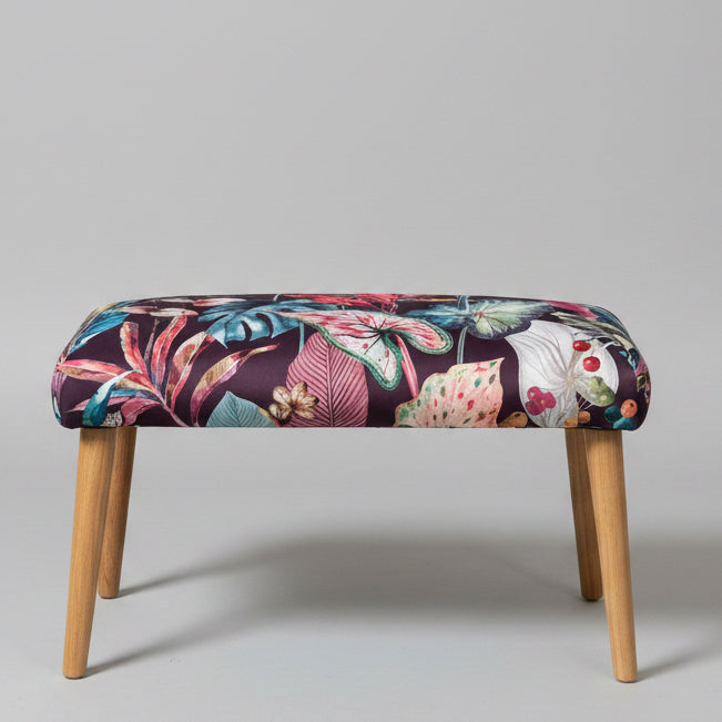 Acid Leaf | Pink & Teal Velvet  | Bench
