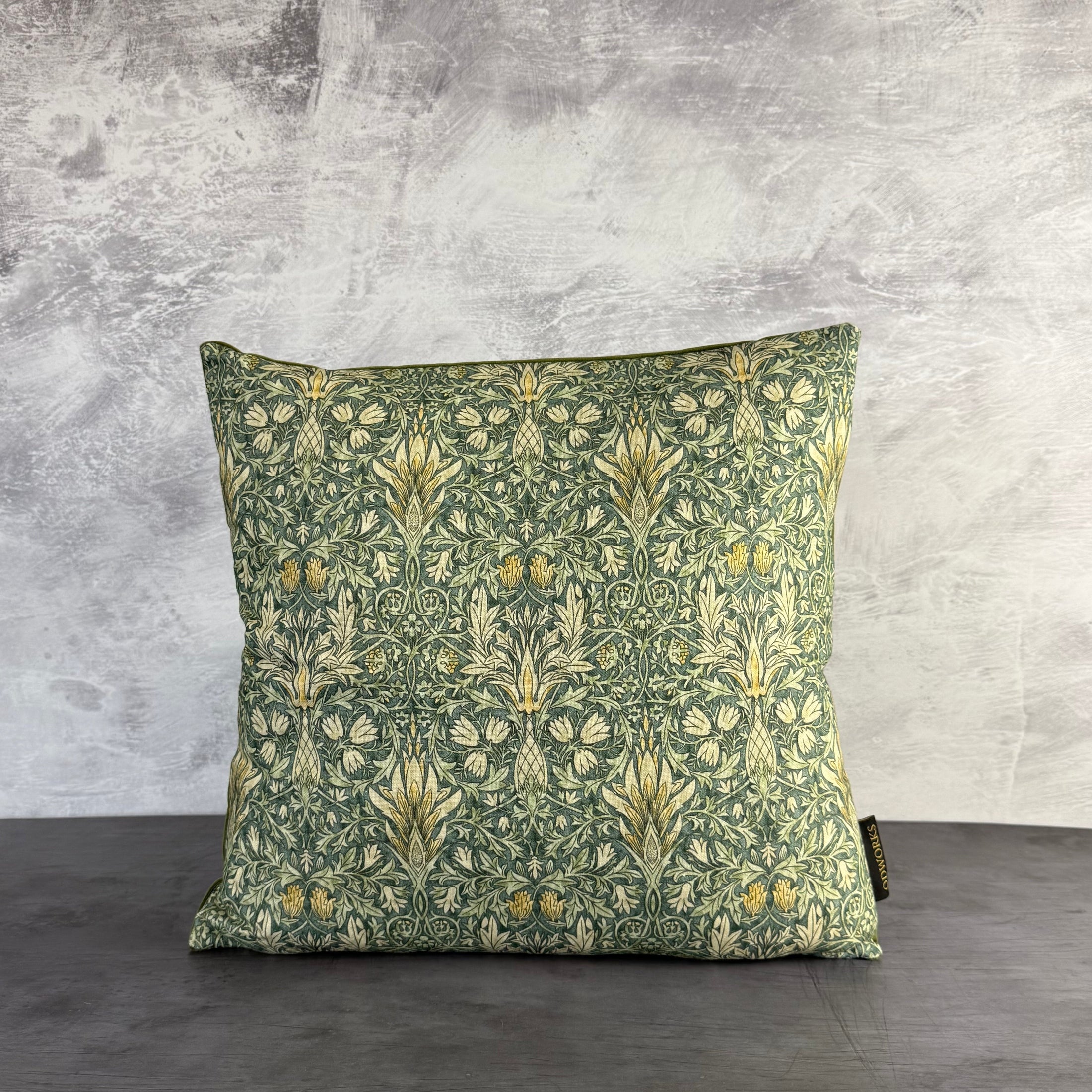 Snakeshead | Sage Green & Cream Cotton | William Morris | Cushion