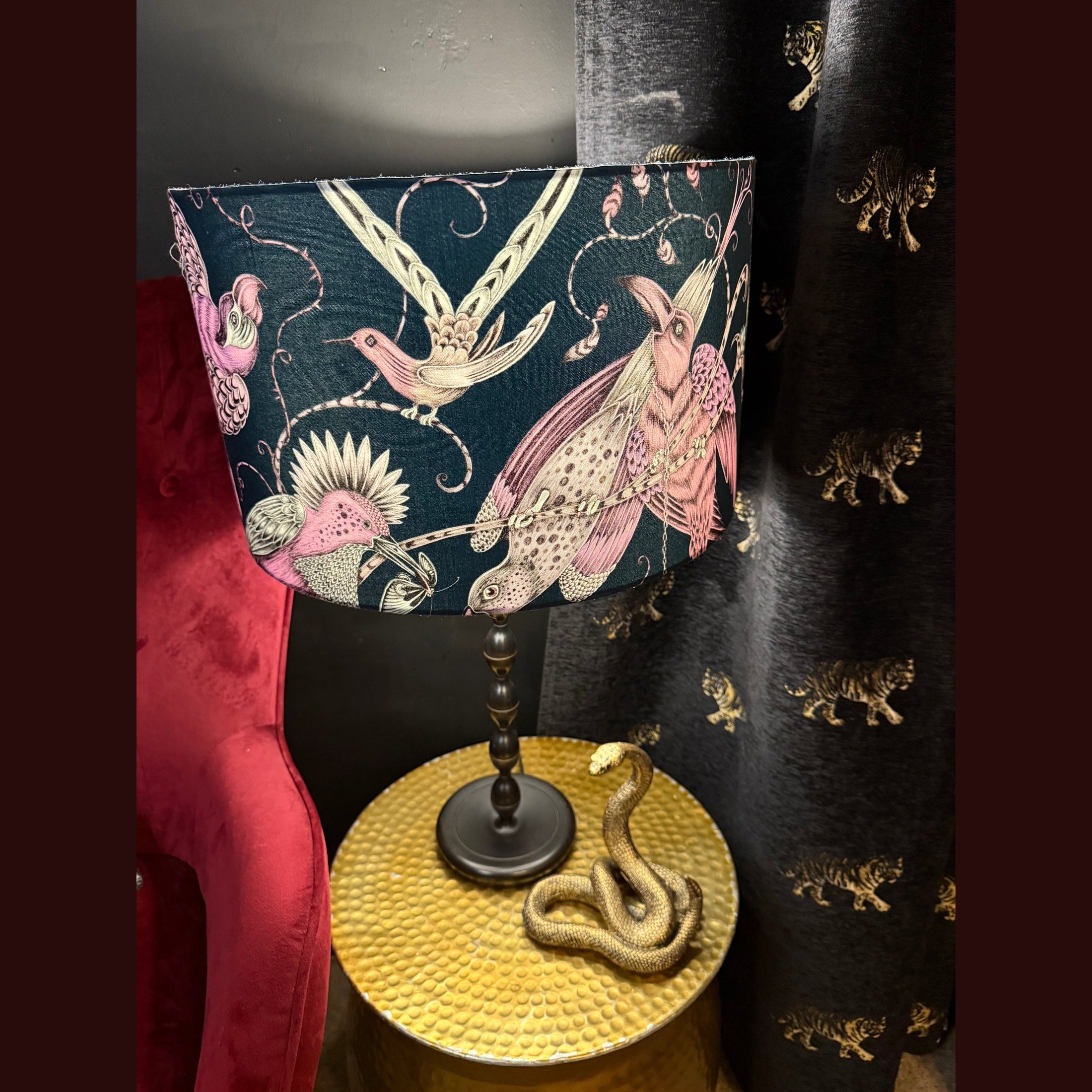 Audubon | Navy & Purple | Emma J Shipley | Lampshade