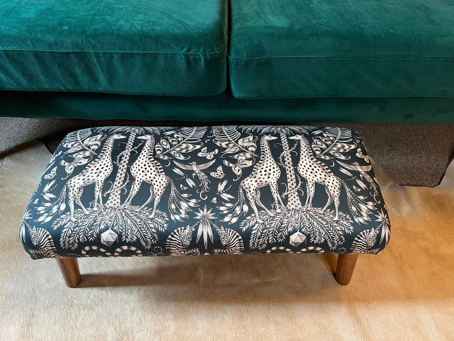 Kruger navy footstool Emma J Shipley