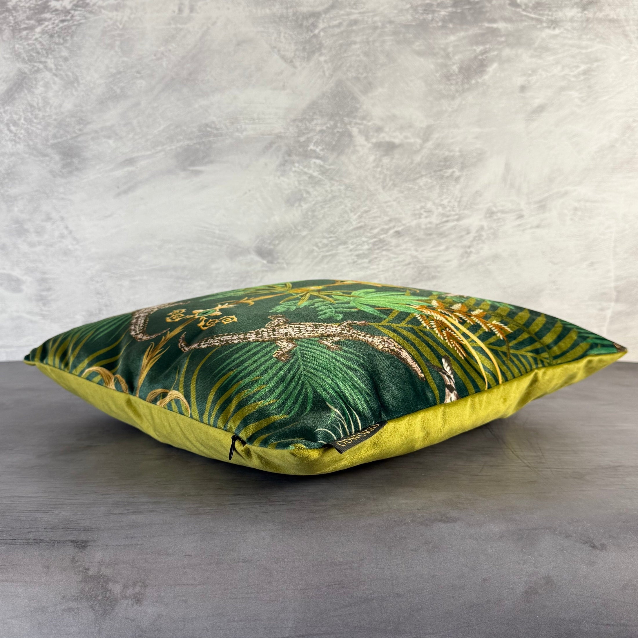 Crocodilia | Green & Gold Velvet | Becca Who | Cushion