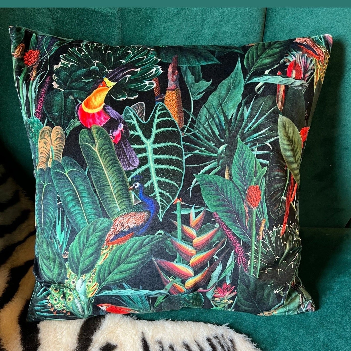 Cushion Rainforest black - collab