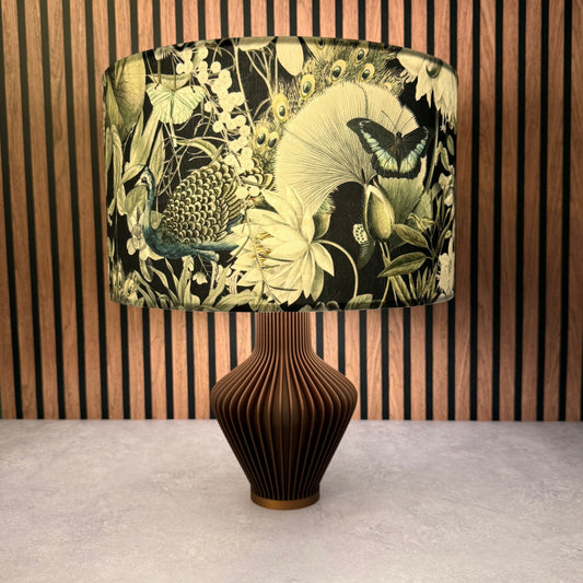 Lampshade - Peacocks and butterflies-collab