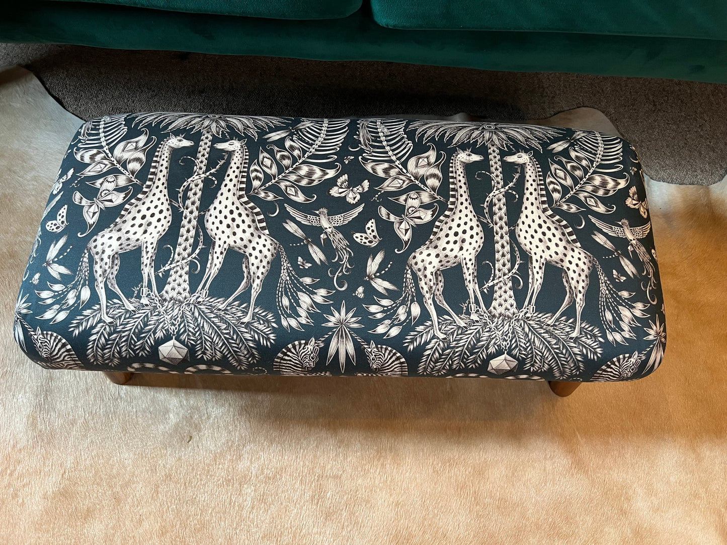 Kruger navy footstool Emma J Shipley