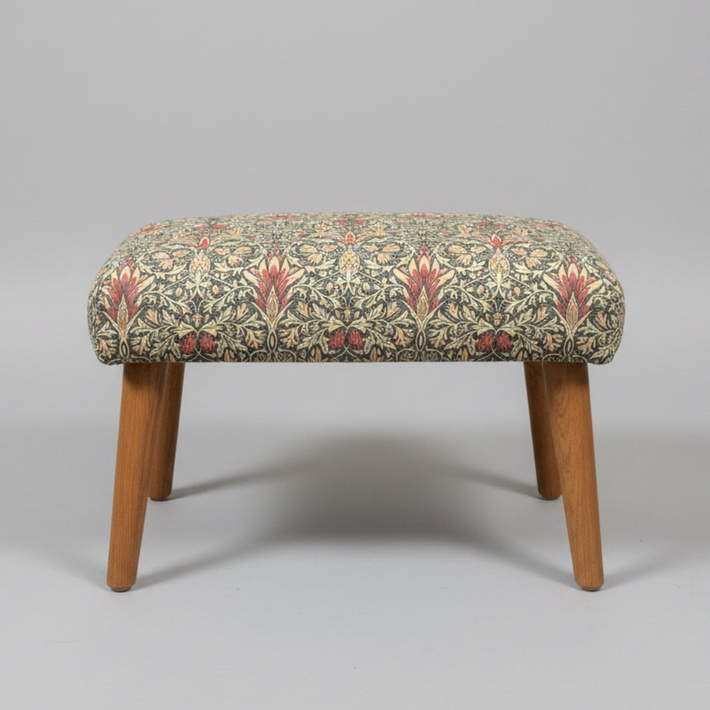 Snakehead | Mocha | William Morris | Footstool