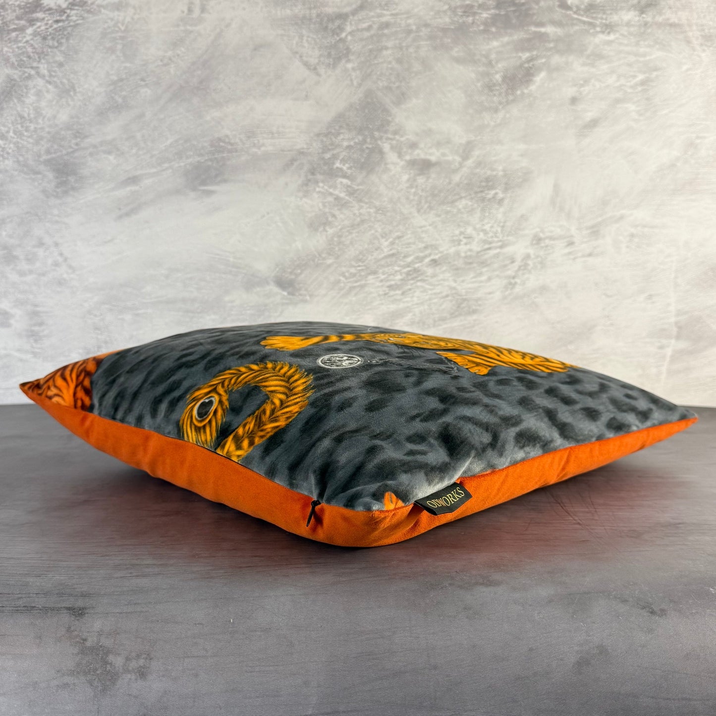 Tigras luxury velvet cushion Emma J Shipley