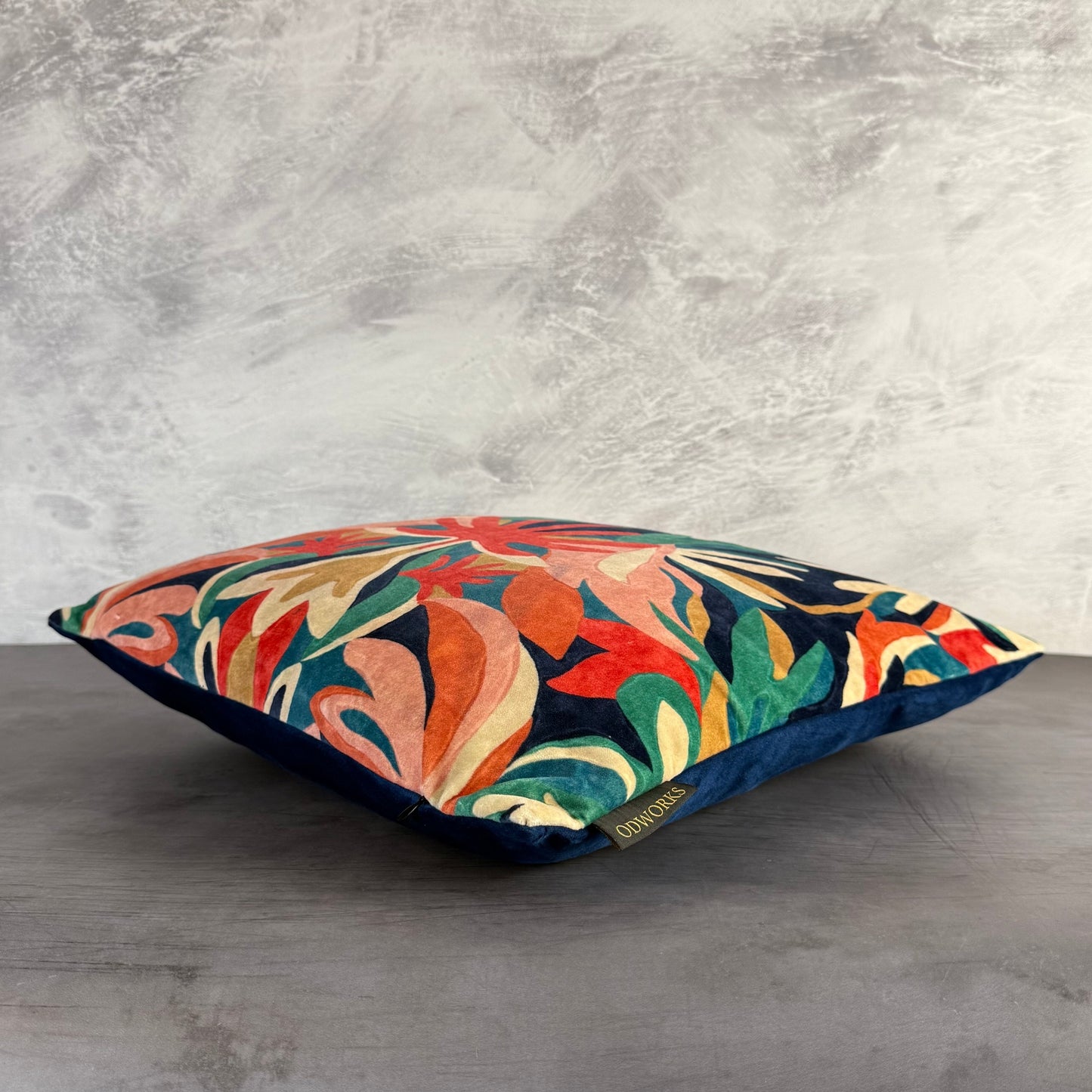 Melora luxury velvet cushion Harlequin