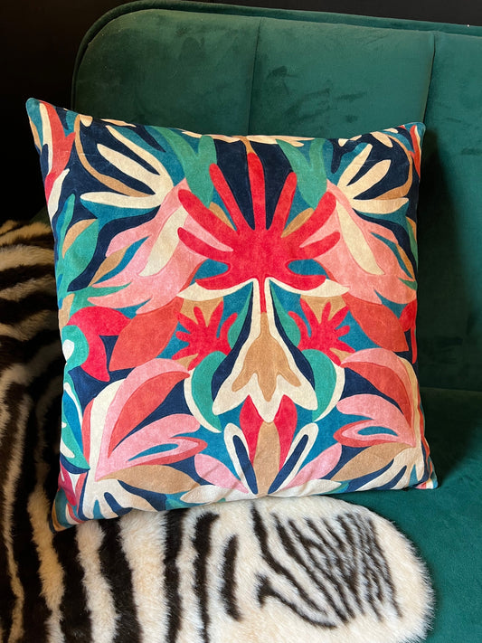 Melora luxury velvet cushion Harlequin