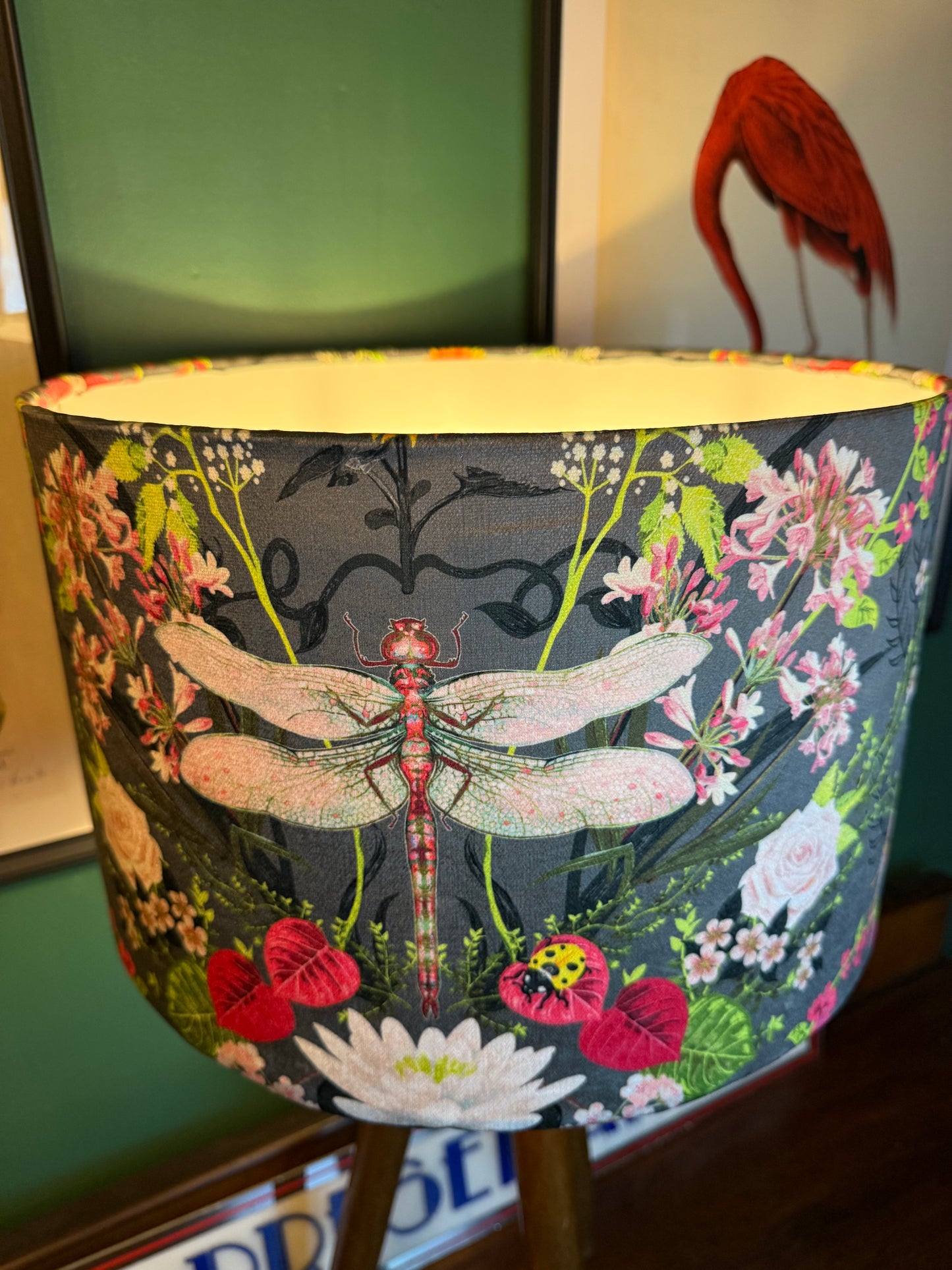 Garden treasures dragonfly grey lampshade Becca Who