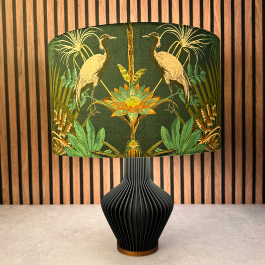 Crocodilia green velvet lampshade Becca Who