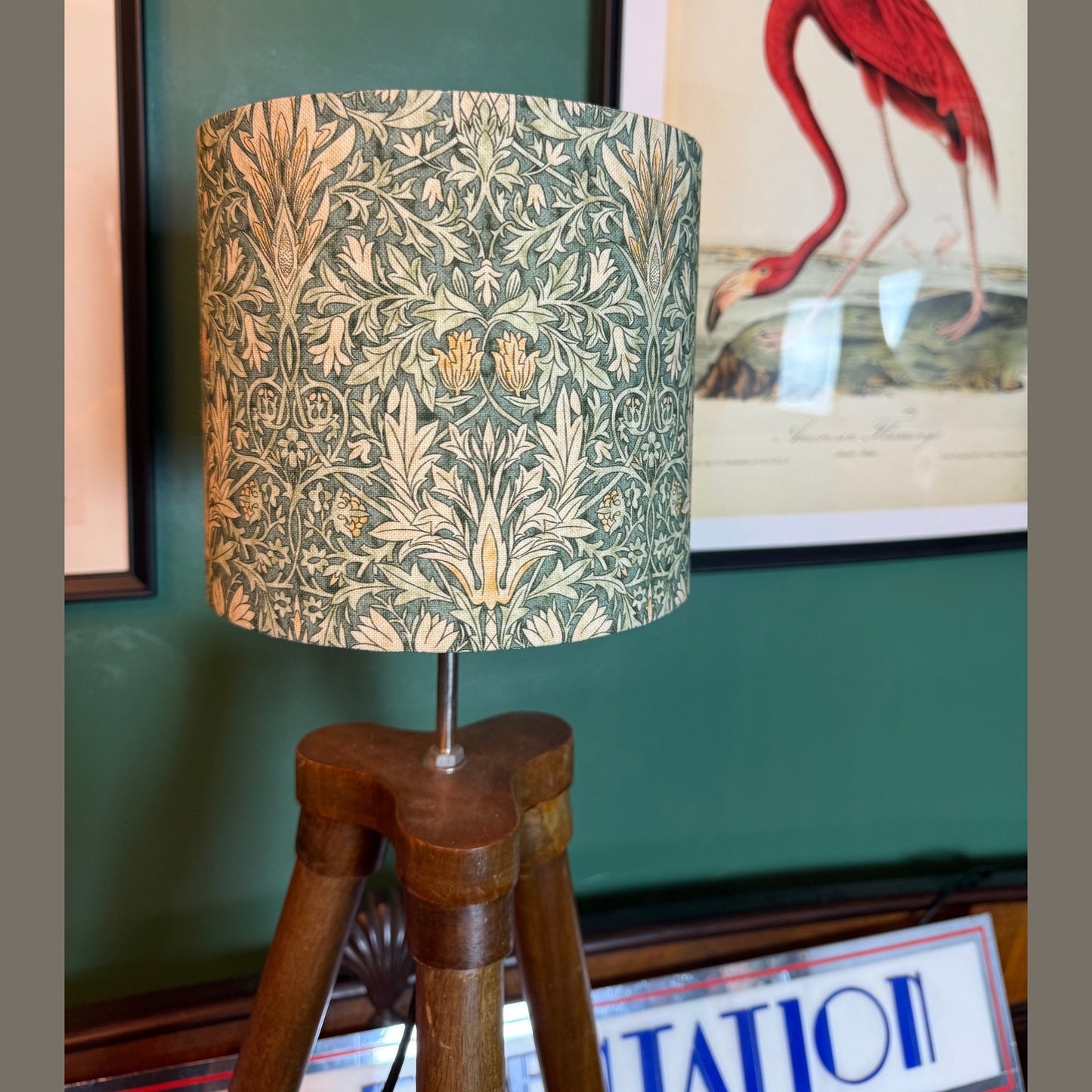 William Morris Snakeshead Lampshade - Sage colour