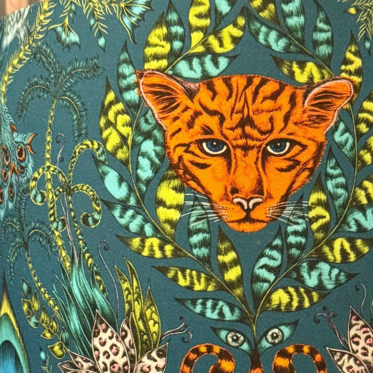 Amazon Tiger |  Teal & Orange | Emma J Shipley | Pendant Lampshade