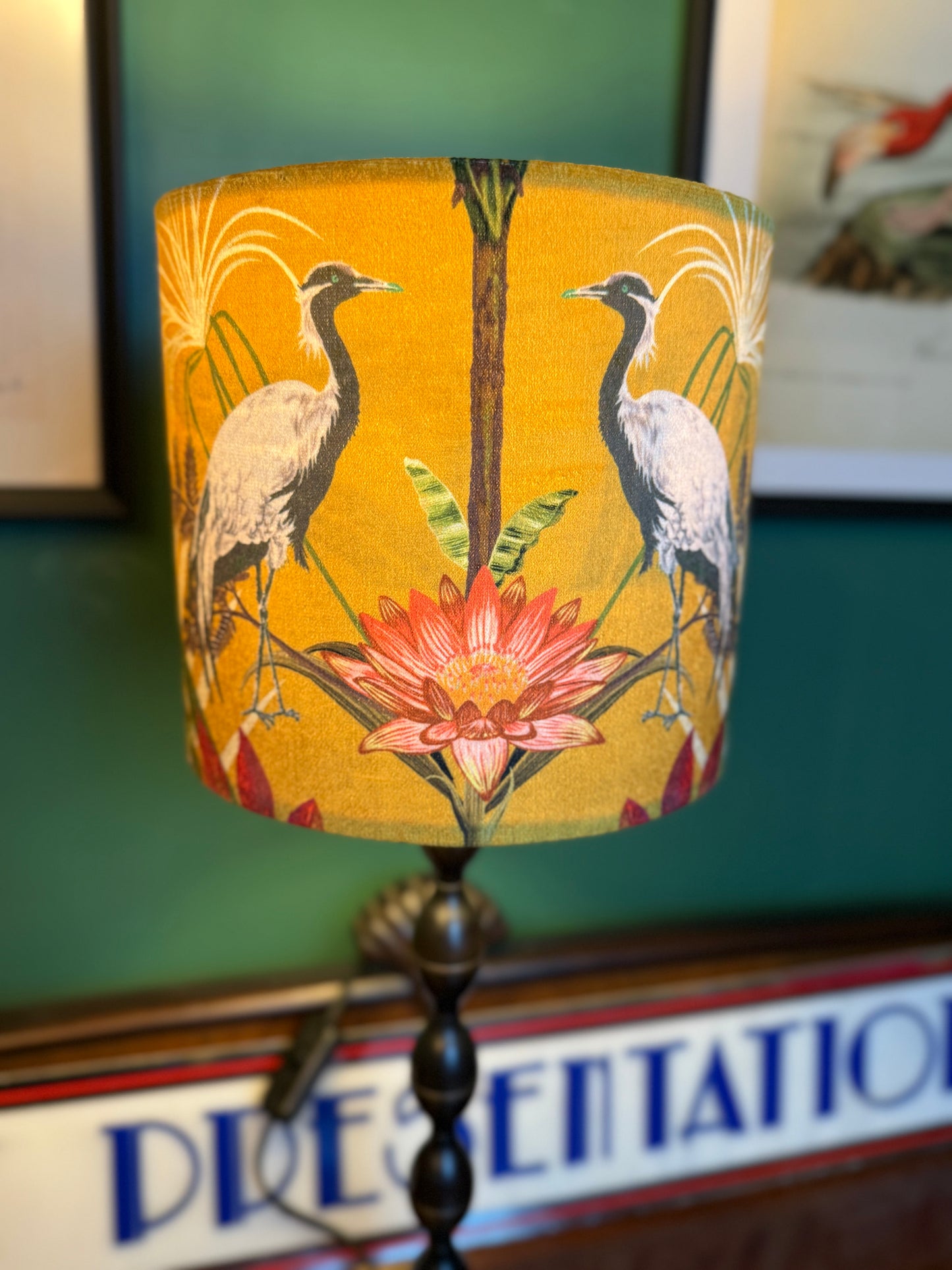 Crocodilia sunset velvet lampshade Becca Who