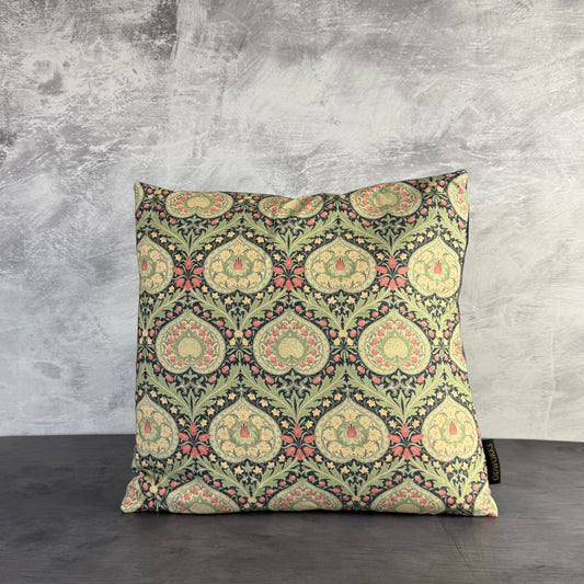 William Morris Eden luxury feather cushion in midnight