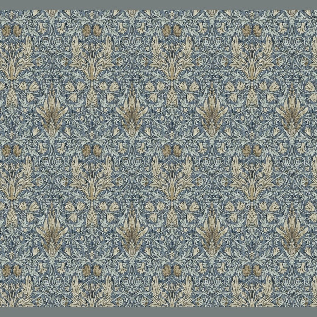 William Morris Snakeshead lampshade mocha denim forest green wine