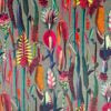 Botanical Lily | Grey & Pink Velvet  |  Bench
