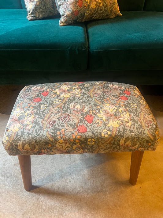 William Morris Golden lily Footstool